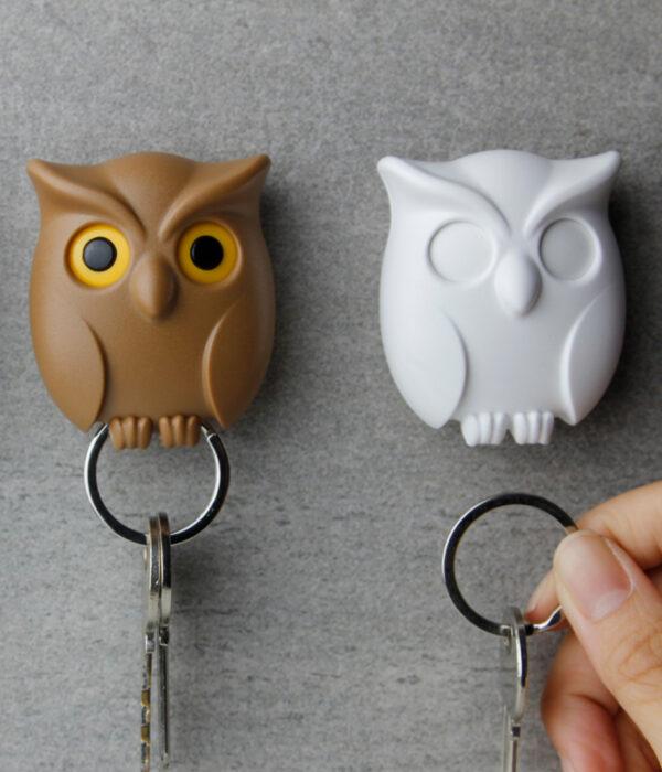 QUALY GENUINE MINI WHITE HOUSE DUO SPARROWS WHISTLE HOME LIVING KEYRING HOLDER 